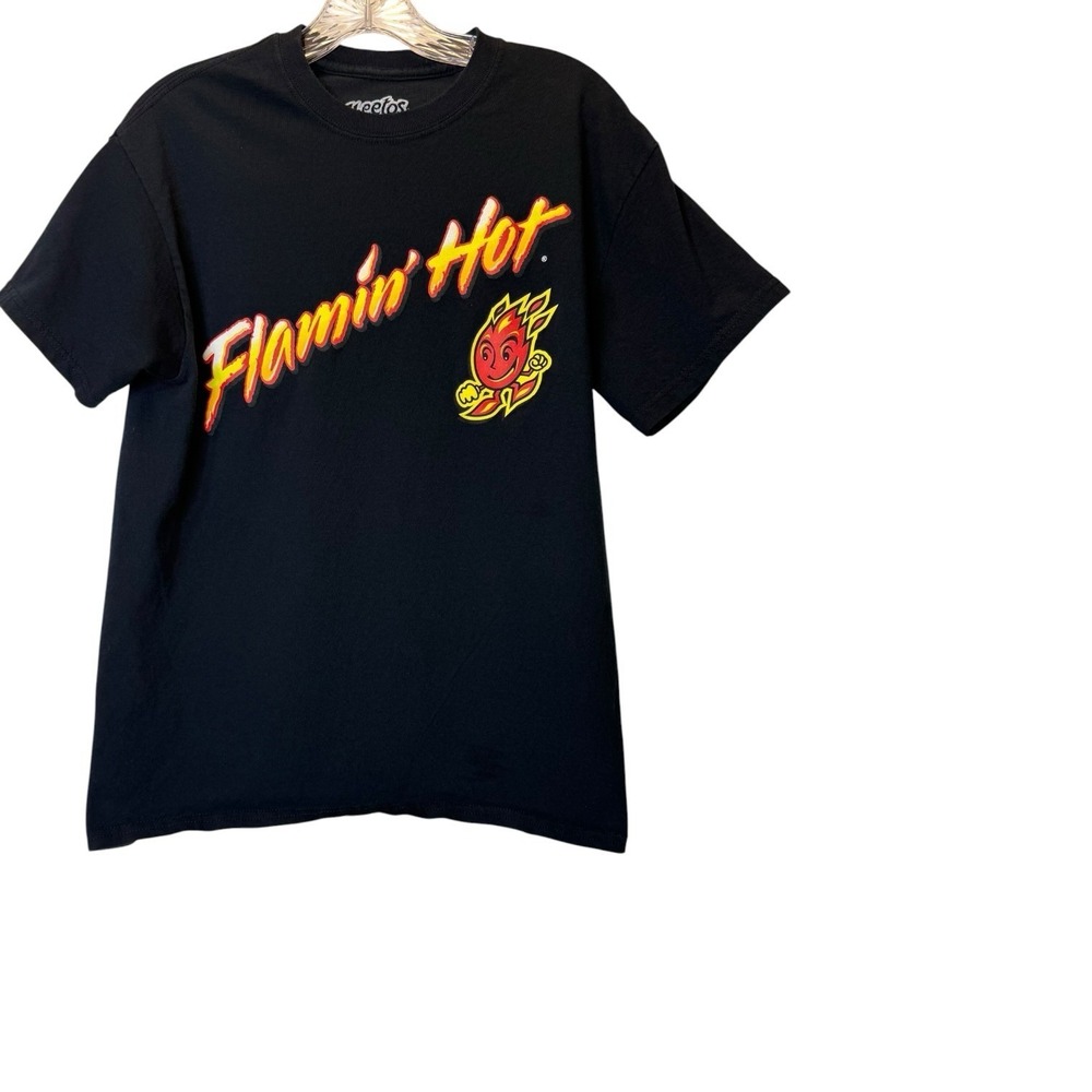 Flamin' Hot Cheetos Black Graphic Short‎ Sleeve Medium T-Shirt